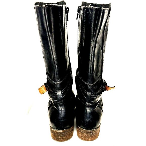 Naya Womens Leather Boots B3196L1001 Sabre Riding Tall Heels Zipper Black 8M - Picture 7 of 16
